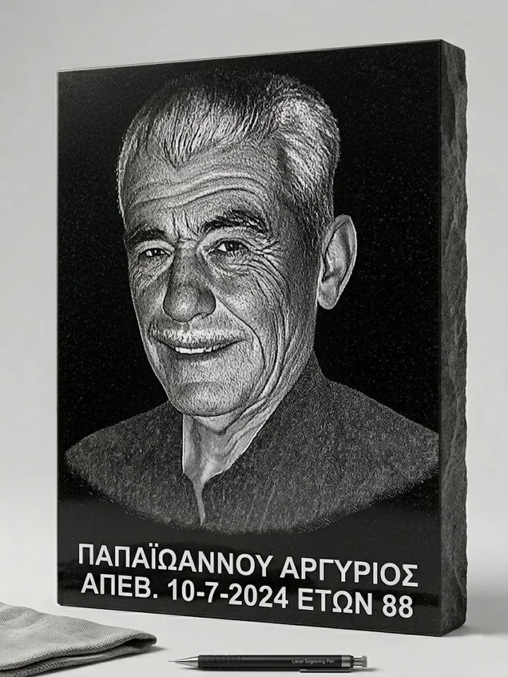 Αναμνηστική σύνθεση με χάραξη laser — Εργο Νº 14